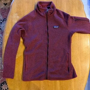 Patagonia Maroon Zip-Up Fleece